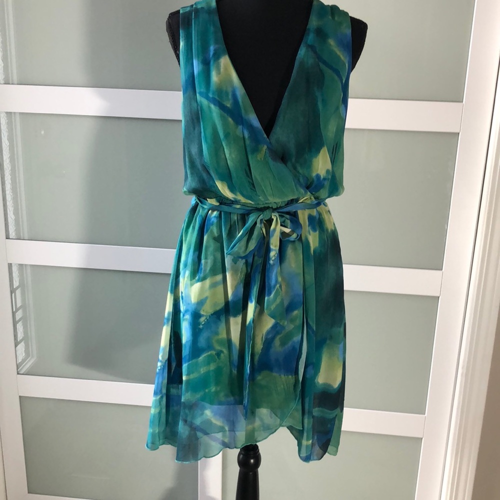 Turquoise Sea Print Dress